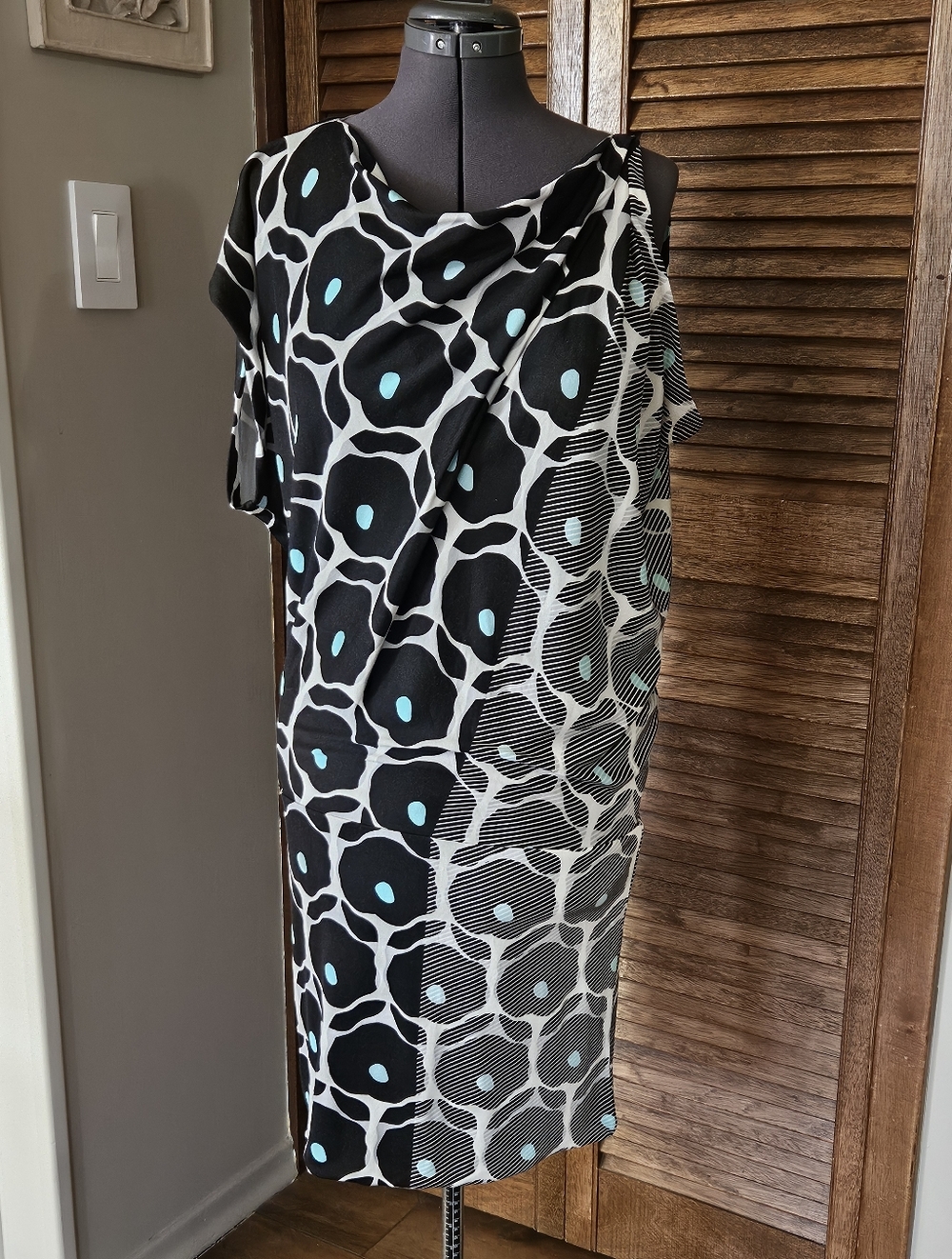 Diane Von Furstenberg Posie Asymmetrical Silk Jersey Dress.